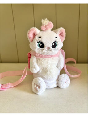 Disney Parks Marie The Aristocats Plush Water Bottle Carrier Holder Wearable Toy